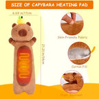 Capybara Heating Pad for Period Cramps - 21" Capybara Plush, Menstrual Neck Shoulder Pain Relief, USB Powered, Cute & Soft Stuffed Animal, Portable Electric Heat Pad, Christmas Gift for Women Wife