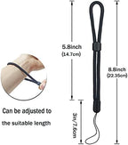 yuntop 5PCS Wrist lanyard, 8.8 inch Hand Wrist Strap Lanyard, Adjustable Nylon Wristlet Straps for Cell Phone, Camera, GoPro, PSP, USB Flash Drives, Flashlight (Black)