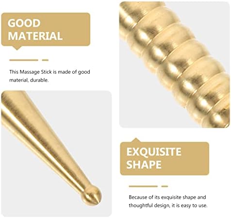 Healeved Brass Acupoint Tool for Trigger Point Massage Acupressure Pen for Muscle Relief and Improved Circulation Portable Massage Hand Tool Acupressure Stick