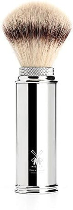 MÜHLE TRAVEL Chrome Silvertip Fiber Travel Shaving Brush