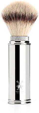 MÜHLE TRAVEL Chrome Silvertip Fiber Travel Shaving Brush