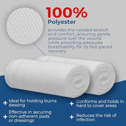 Gauze Rolls 3 inch 36 Rolls – Premium Quality Lint and Latex-Free Rolled Gauze 3 inches x 4.1 Yards - Conforming Stretch Bandages Designed for Effective Wound Care & Comfort