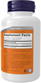 NOW Foods Supplements, L-Tryptophan 500 mg, Encourages Positive Mood*, Supports Relaxation*, 60 Veg Capsules
