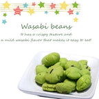 HOSHINOUTAGE Wasabi Mame – Japanese Covered Peanuts Snack, Spicy Wasabi Flavor, Crunchy and Savory Japanese Bean Snack – 7 oz (198 g)