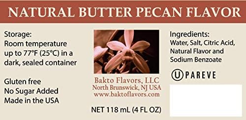 Bakto Flavors Natural Butter Pecan Flavor - 4 FL OZ