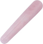 Natural Quartz Crystal Face Massage Wand Pink Smooth Stick Massage Tool for Spa and Relaxation (Pink)