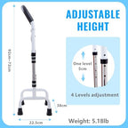 Walking Cane, Body Recovery Aid Tool (5.2lb), Enhanced Stability and Anti-Slip, Up to 300lb, Height Adjustable 28.3-36.2in, Suitable for Elderly Handicap or Pregnant Women, etc