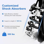 Aojin Knee Scooter for Adults for FootInjuries, 300lbs Capacity, All Terrain Foldable Knee Scooter Walker with Bag, 13" Wide Pu Seat, Compact Crutches Alternative (Black)