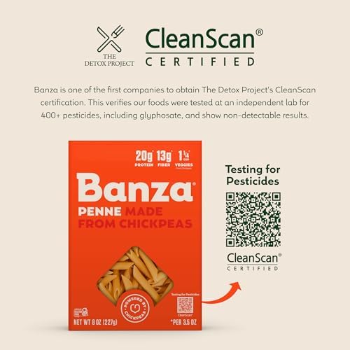 Banza Cavatappi Pasta from Chickpeas - Gluten Free, High Protein, and Lower Carb Protein Cavatappi Chickpea Pasta - 8oz