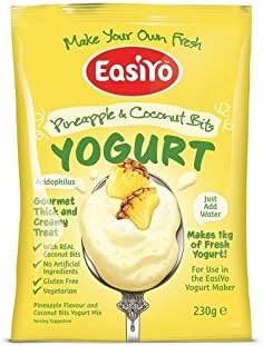 Easiyo Pineapple & Coconut with Bits Premium Yoghurt Mix 230g (Pack of 2)