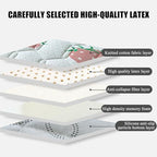 Latex Memory Foam Mattress Topper for Massage Table Thicken Lash Bed Topper with Elastic Band 5Cm (1.97In) Beauty Salon Spa Bed Cushion with Face Hole Round Head,D(t),180 * 60cm