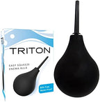 Shibari Triton Easy Squeeze Enema Bulb, Flexible Tip for Ultimate Comfort, BPA & Phthalates-Free, Ease Anal Silicone Douche for Men & Women, 7.4 Fl Oz Capacity (Black)