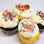 Oasis Supply Edible Fun Shapes Hand-Painted Sugar Cake & Cupcake Toppers Sports/Athletics Party Decorations (Assortment, 12)