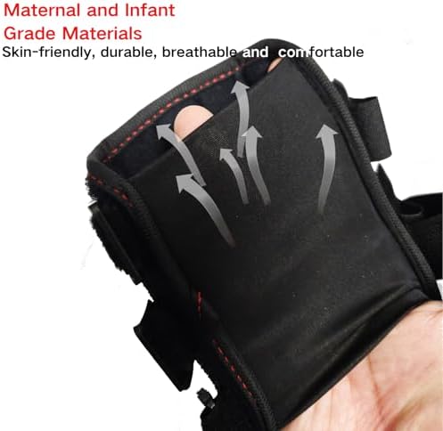 Kids Wrist Brace Fits wrist circumference 4-6.2 inches Pediatric Wrist Splint & Wrist Support for Kids, Adjustable Youth Wrist Brace for Sprains, Strains, Arthritis & Carpal Tunnel Pain Relief - Left & Right Hand (1, Black, Pediatric)