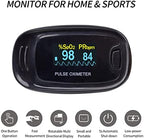 CONTEC CMS50NA Pulse Oximeter Fingertip Blood Oxygen Saturation Monitor SpO2 and PR Value Waveform Blood Oxygen Neck/Wrist Corda, Black