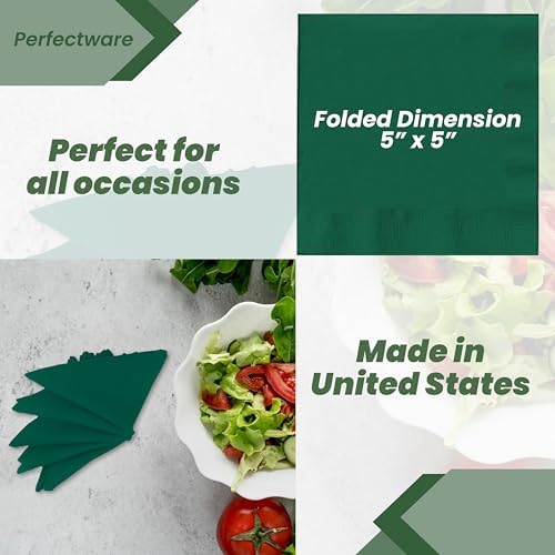 Perfect Stix 150 Pieces Christmas Cocktail Napkins Disposable. Paper Napkins 2 Ply for Christmas Holidays. 3 Solid Colors, Red, Green, White. Pack of 150 count. 50 Of Each Color.