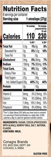 Swiss Miss Simply Cocoa Dark Chocolate Flavored Hot Cocoa Mix, 8 Count Hot Cocoa Mix Packets