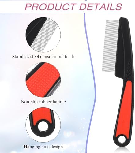 4 Pcs Stainless Steel Dandruffs Comb, Fine Tooth Psoriasis Comb Metal Lice Combs Dandruff Remover Scalp Combs for Dandruff, Lice, Thick, Dry, Curly Hair
