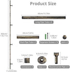 Tanice Indoor Handrail for Stairs, 3M Handrails for Stairs, Bronze Industrial Pipe Clothes Rail, Outdoor Indoor Industrial Pipe Stair Banister for Elder and Child (10 Feet)