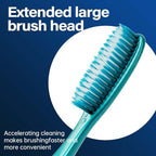 Big Soft Adult Toothbrush Long Clean whitening Soft 4 Pack.