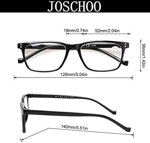 JOSCHOO 5 Pack Reading Glasses Men Women Spring Hinges Comfortable Glasses for Reading (5 Mix 1 Gray Lens, 2.0)