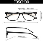 JOSCHOO 5 Pack Reading Glasses Men Women Spring Hinges Comfortable Glasses for Reading (5 Mix 1 Gray Lens, 2.0)