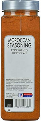 McCormick Culinary Moroccan Seasoning, 16 oz - One 16 Ounce Container Moroccan Spice Blend with Cinnamon, Cumin, Black and Red Peppers, and Turmeric