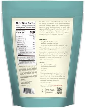 Bob's Red Mill Signature Buttermilk Pancake Mix, 20oz (Pack of 4)- Just Add Water, Makes 32-40 Pancakes per Bag