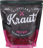 Cleveland Kraut, Naturally Fermented Beet Red Sauerkraut with Live and Raw Probiotics, 16 oz. pouch (Pack of 6)