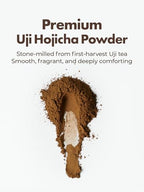 TAGASHIRA CHAHO Hojicha Powder (30g/1.06oz) - Kyoto Uji, Stone Milled, Japanese Roasted Green Tea Latte Powder, Low caffeine, 100% Product of Japan