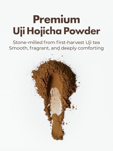 TAGASHIRA CHAHO Hojicha Powder (30g/1.06oz) - Kyoto Uji, Stone Milled, Japanese Roasted Green Tea Latte Powder, Low caffeine, 100% Product of Japan