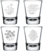 MIP Set of 4 Shot Glasses 1.75oz Shot Glass Gift Mushroom Collection
