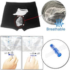 Urine Bags for Men - Wearable urinals for Men - Condom Catheters for Men - Reusable Portable Silicone Urinal with 2 Urine Catheter Bags (L)