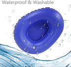 LiXiongBao Portable Air Bedpan, Inflatable Cushions Potty for Home Hospital Elderly Bedridden, Washable Air Inflation Bed Pans for Females, Inflatable Stool Toilet Nursing Toilet (Blue)
