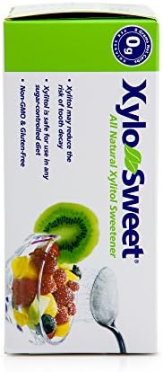 Xlear XyloSweet Plant Sourced Xylitol Sweetener - Pure Natural Sugar Substitute, Granules, Non-GMO, Gluten-Free, 100 Packets (Pack of 1)