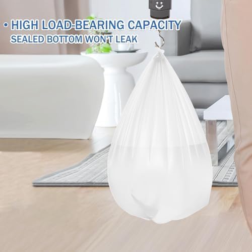 XUXRUS Small Trash Bags 1.2 Gallon - 5 Liter Waste Basket Trash Bags Bathroom Garbage Bags for Toilet,Office,120 Count,White