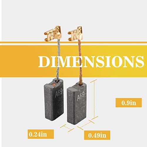 4 Pack Carbon Brushes Compatible with Bosch GBH5400 GBH5-38 X GSH38 GBH5-40D A69,Bosch Motor Carbon Brush Replacement Part.