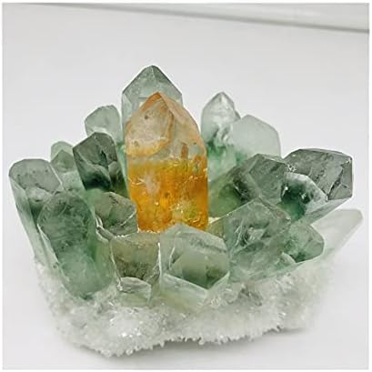 Health & Household Natural Green Ghost Phantom Quartz Crystal Cluster Rock Stones and Crystals Mineral Reiki Healing Specimen Home Deco