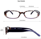VisionGlobal 1 Pairs/4 Pairs Reading Glasses with Spring Hinge, Blue Light Blocking Glasses for Women/Men
