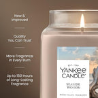 Yankee Candle Seaside Woods Scented Candle, 22oz Large Jar with up to 150 Hour Burn Time, Giftable