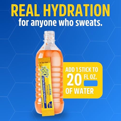Sqwincher Zero Qwik Stik, Orange, Sugar Free, Low Calorie, Sodium Electrolyte Powder Hydration Drink Mix, .11 0z Packet (Pack of 50)