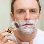 ZJchao Shaving Brushes, Skull Shaped Handle, Rich and Fast Lather Men Shaving Brush, Barber Grooming, Shave Brush for Wet Shave, Use with Safety Razor, Dad Boyfriend Bearded Man Gifts