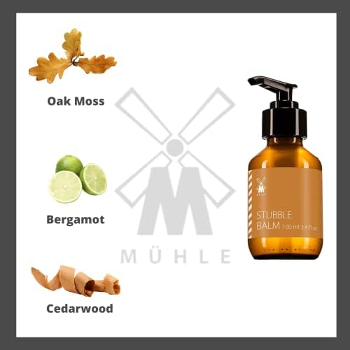 MHLE Stubble Balm, 100ml | Fresh Bergamot & Cedarwood Fragrance | Nourishing Skin Gel | Natural Beard Care | Perfect for Shorter Hair | Luxury Men's Grooming