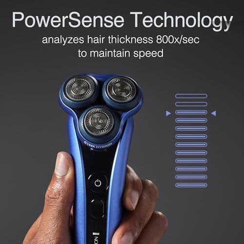 Remington Limitless X7 Shaver for Men, Titanium Blades and Power Sense Technology, Advanced Performance Foil Rotary Electric Shaver with PivotBall for Sensitive Skin Comfort, 100% Waterproof.