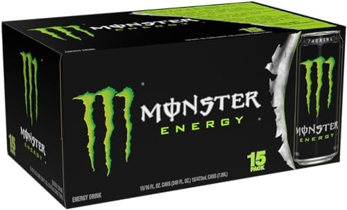 Monster Energy Drink, Green, Original, 16 Ounce | Pack of 15