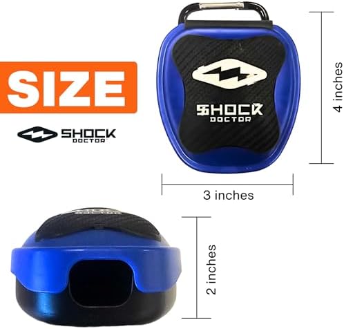 Shock Doctor Mouth Guard Case, Ventilated, Universal Storage for Mouthguard, Adult & Youth Sizes
