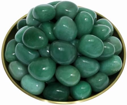 Tumbled Polished Natural Green Aventurine Crystals Stones, Crystals and Healing Stones Quartz Bulk for Wicca, Reiki, Healing Energy, Chakra Stones, Witchcraft Supplies(10Pcs)