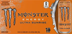 Monster Energy Ultra Sunrise, Sugar Free Energy Drink, 16 Fl Oz | Pack of 15