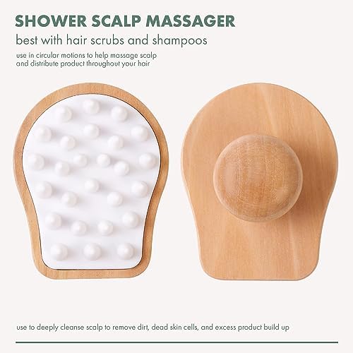 EcoTools Scalp Massager, Scalp Scrubber Stimulates & Exfoliates for Better Hair Health, Reduces Product Build-Up, Gentle Silicone Bristles Massage, Eco-Friendly & Cruelty-Free, 1 Count