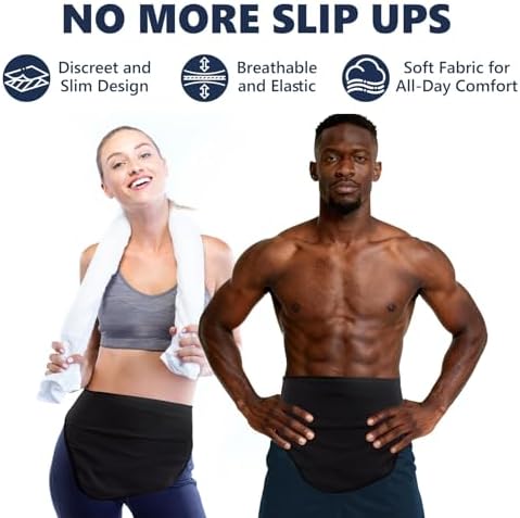 Ostomy Support Belt & Cover for Men & Women | Discreet Abdomen Wrap for Colostomy & Ileostomy Bags | Secure, Comfortable Ostomy Supplies for Daily Use & Sports (L)